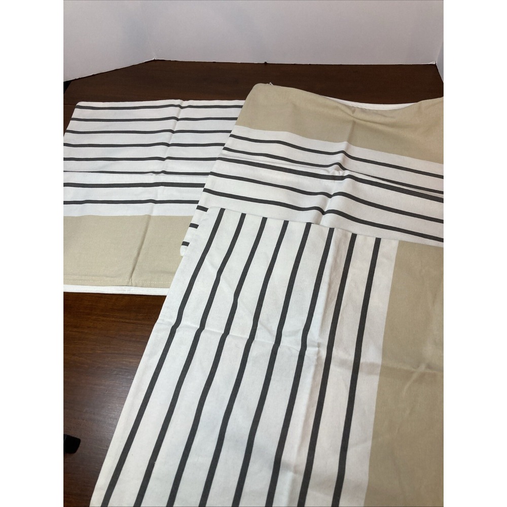 Lot of 3 Zip Pillow Covers 17.5 X 17.5" Woven Nook Brand Decorative Tan Gray